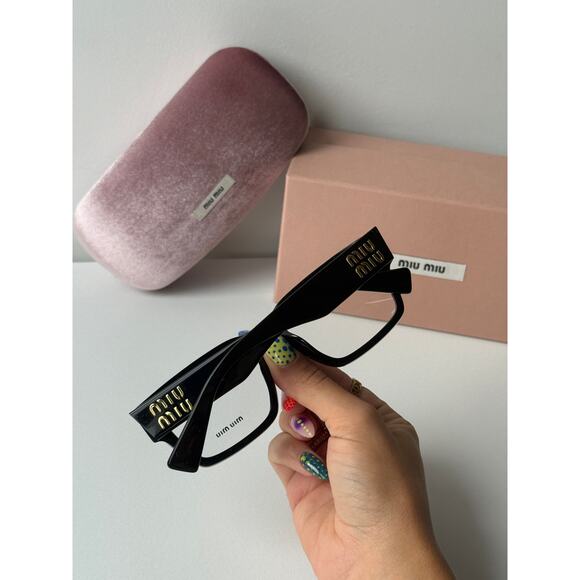 NEW Miu Miu MU02XV Black Eyeglasses Frames - Picture 7 of 7